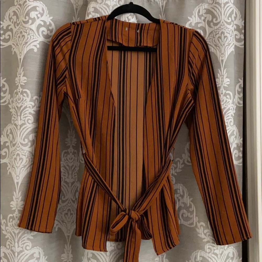 Brown & Black XS Tie Up Blazer